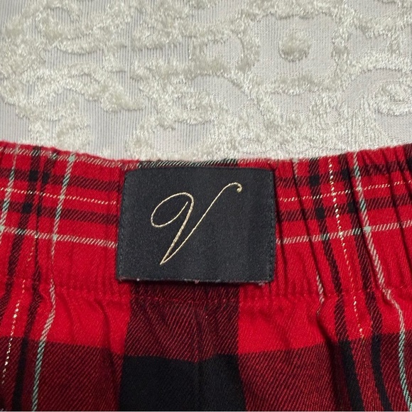 Victorias Secret Red Plaid Pajama Jogger Cotton & Viscose Blend Size Large - Picture 5 of 9